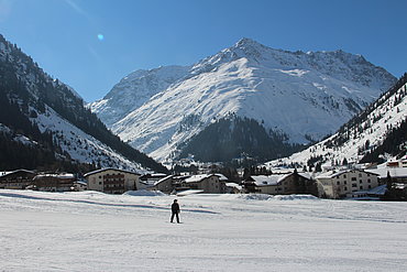 Herrliches Bergpanorama beim Snowboardkurs © Skischule Pitztal Kirschner Werner