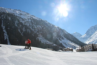 Richtige Technik mit dem Board lernen © Skischule Pitztal Kirschner Werner