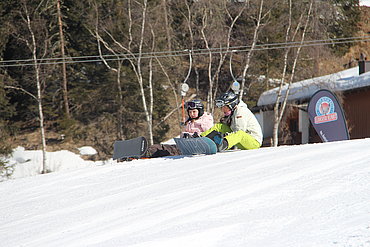 Kurspause - Snowboardstunde © Skischule Pitztal Kirschner Werner