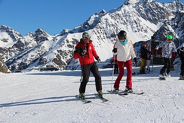 Intensives Lernen beim Privatskikurs © Skischule Pitztal Kirschner Werner