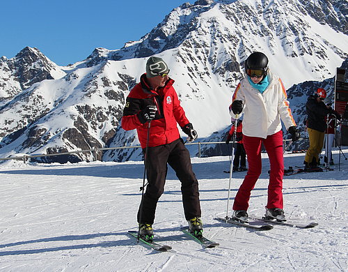Intensives Lernen beim Privatskikurs © Skischule Pitztal Kirschner Werner