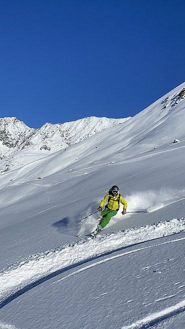 Freeride-Spaß mit unseren Guides © Skischule Pitztal Kirschner Werner